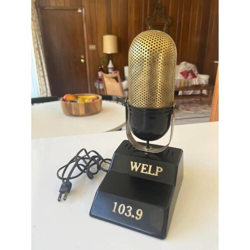 Vintage Huge Microphone RCA Welp 103.9 Station Promo Works great shape